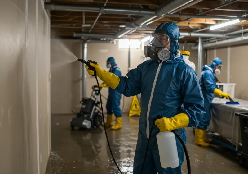 Basement Sanitization and Antimicrobial Treatment process in Schoolcraft County, MI