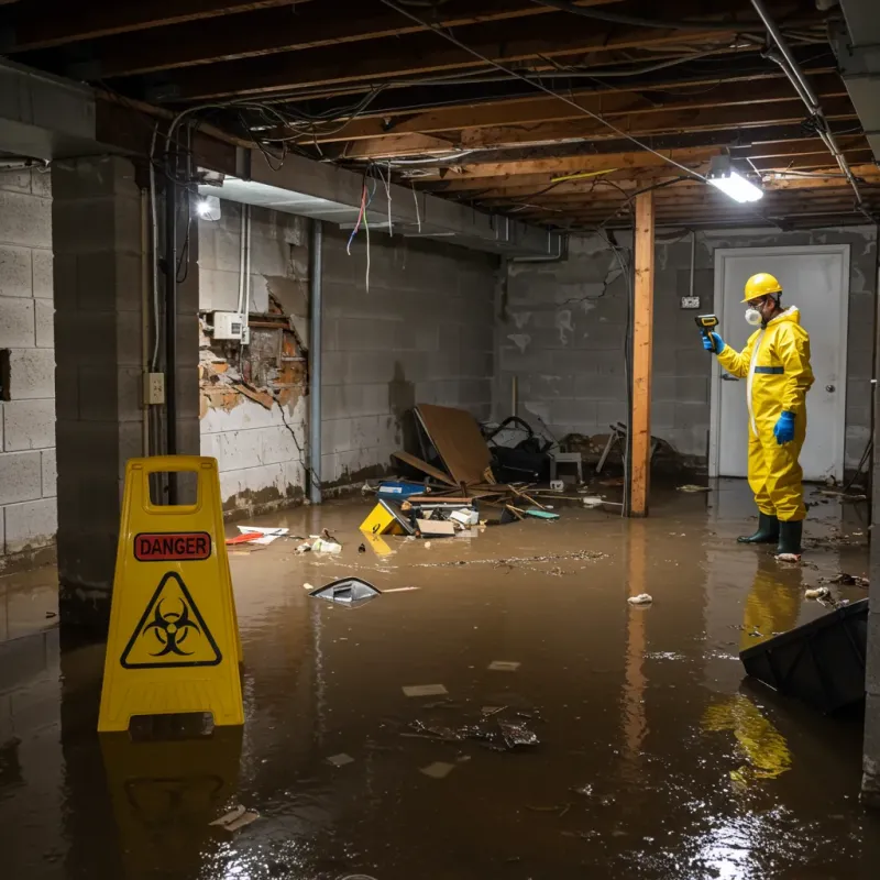 Flooded Basement Electrical Hazard in Schoolcraft County, MI Property