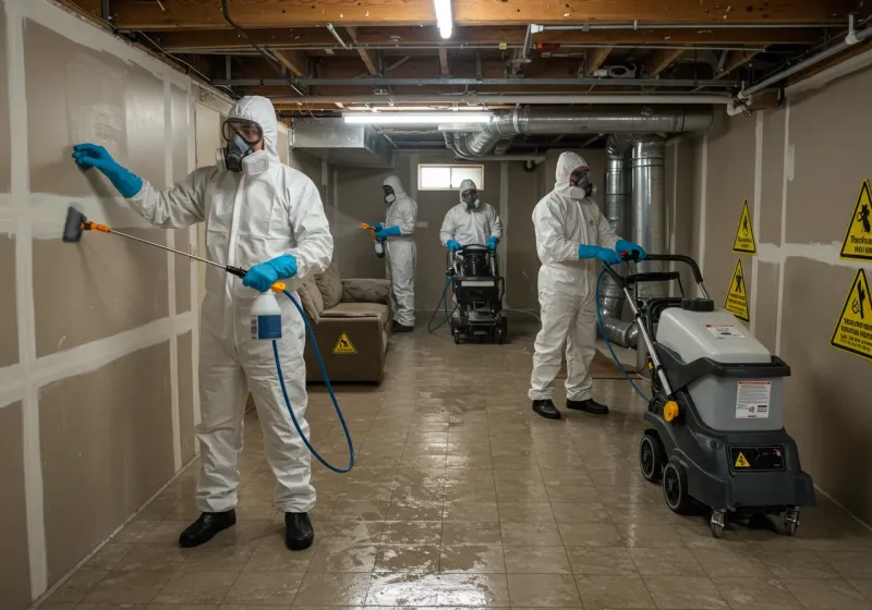 Basement Moisture Removal and Structural Drying process in Schoolcraft County, MI